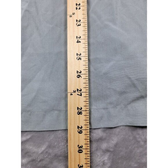 Y2K Quicksilver Button Up Shirt Short Sleeve Mens Medium Gray Check Casual - Picture 3 of 7